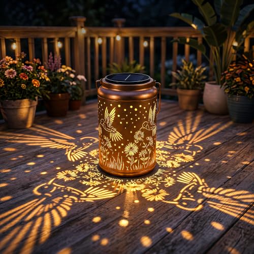 Hummingbird Solar Lanterns Outdoor Garden Decor Gifts for Women