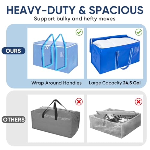 2 Pack Oversized Moving Bags with Reinforced Handles (2 Count)