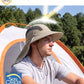 UPF 50+ Wide Brim Sun Hat with Neck Flap for Men Women UV Protection Bucket Hat for Fishing Gardening Hiking Beach Safari Vert Khaki