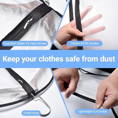 Garment Bags for Hanging Clothes (12 Count)