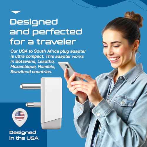 South Africa Travel 2 Pack Plug Adapter QC 3.0 & PD (2 Count)