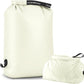 Travel Laundry Bag, Pump Free Vacuum Storage Bag Reusable Compression Dirty Clothes Travel Bag Waterproof Wet Dry Bags Large Capacity Space Saver Bags Camp Clothes Organizer (1 Pcs)(White, L)