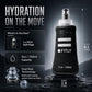 5 oz - 150ml (F1B) Soft Water Bottle Shrink As You Drink Soft Flask for Hydration Pack Folding Water Bottle Ideal for Running, Hiking, Cycling, Climbing & Rigorous Activity, Black
