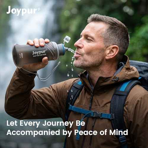 Collapsible Water Filter Bottle with 0.01 Micron Filtration