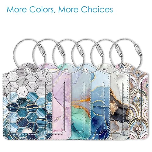 Luggage Tags Privacy Cover ID Label for Travel Bag Suitcase (2 Count)