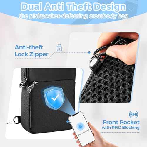 Sling Bag Anti Theft Sling Crossbody Bag for Women Men