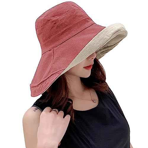 Women Summer Wide Brim Sun Hat Bucket Fishing Hats UV Protection