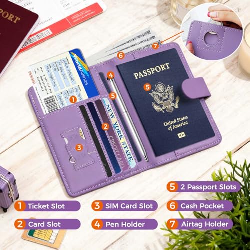 Premium Leather Passport Holder Covers Case