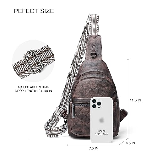 Sling Bag For Women Fanny Pack Faux Leather Small Casual Day