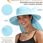 UPF 50+ Wide Brim Sun Hat with Neck Flap