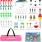 Kids Fishing Pole with Spincast Reel Telescopic Fishing Rod Combo Full Kits for Boys