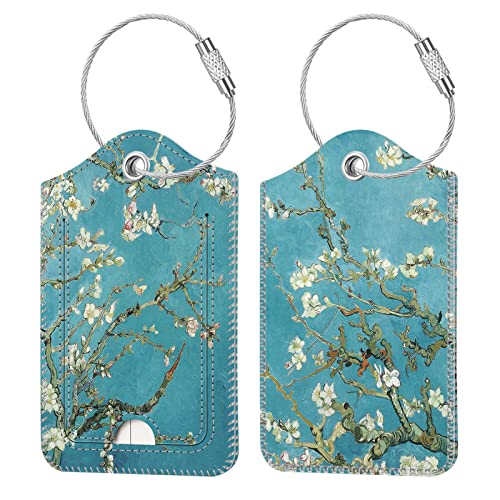 Luggage Tags Privacy Cover ID Label for Travel Bag Suitcase (2 Count)