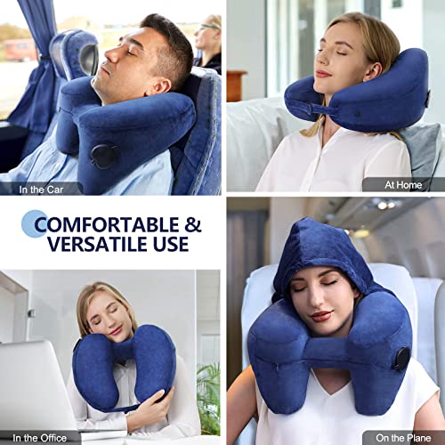 Travel Neck Pillow for Airplane Pillow Comfortably Supports Head