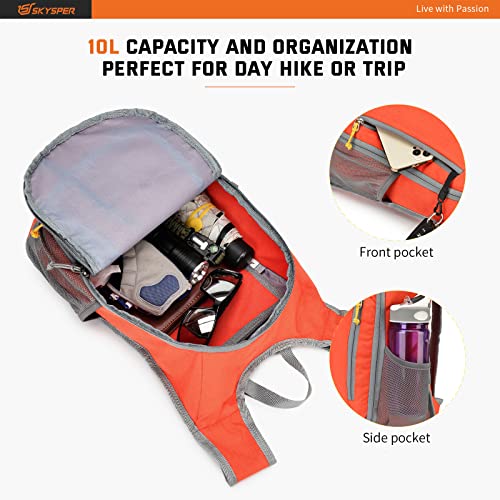 Small Daypack 10L Hiking Backpack Packable Lightweight Travel Day Pack for Women Men