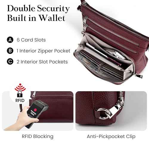 Genuine Leather Crossbody Bags for Women Anti