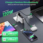 120W USB C Charger Block with 2 Built