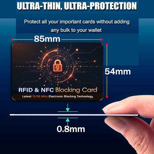 5 Pack RFID Blocking Card for Credit Debit Card (5 Count)