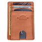 LEATHER Handcrafted Front Pocket Credit Card Holder with RIFD Blocking
