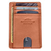 LEATHER Handcrafted Front Pocket Credit Card Holder with RIFD Blocking