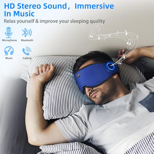3D Sleep Mask with Bluetooth Headphones