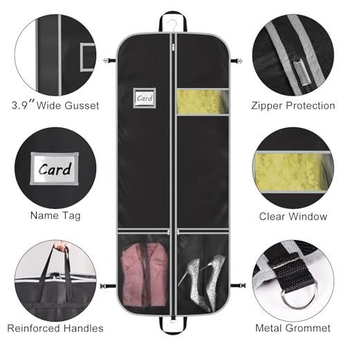 Upgrade Garment Bag Travel and Wardrobe Clothes Protector 60 in