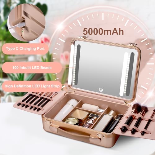 Travel Makeup Case with Mirror