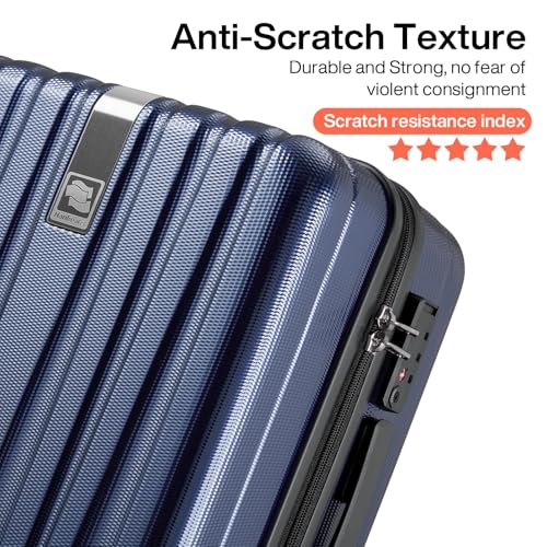 Luggage Sets 3 piece Carry On Luggage with Wheels PC Hard Shell Suitcases Lightweight Checked Travel Luggage Large Travel Suitcase Woman Men 20 (3 Count)