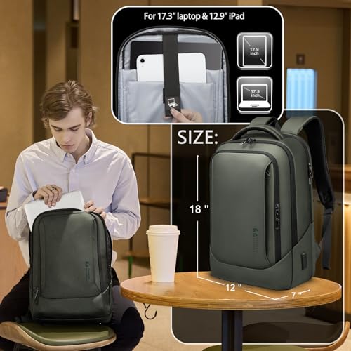 Laptop Backpack for Men for 17.3 Inch Computer Bag with USB A&C Charger