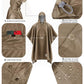 Hooded Rain Poncho Packable Waterproof Unisex Raincoat with Pocket