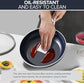 9pc Cookware Set Healthy Duralon Blue Ceramic Nonstick Coated
