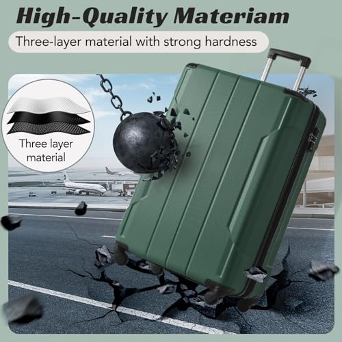 Luggage Set 6 Piece Expandable Lightweight ABS Hardshell Travel Suitcases with Wheels
