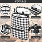 Insulated 2 Bottle Wine Bag Tote Leakproof Carrier Cooler Plaid White