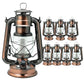 LED Vintage Lantern Metal Hanging Hurricane 12 LED Dimmer Switch Warm White Battery Operated Lantern Power Outage Indoor Camping Lighting Outdoor Brooklyn Decoration