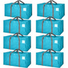 8 Pack Heavy Duty Dorm Moving Bags 65LBs Zippers (8 Count)
