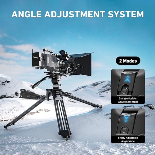 Professional Carbon Fiber Video Tripod with 360° Fluid Head
