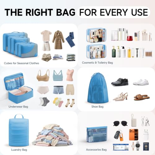 11 Set Packing Cubes for Travel (11 Count)