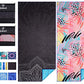 Microfiber Beach Towel Oversized 71x32 Black Pink with Bag 2 Pack (2 Count)