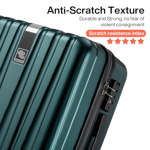 Luggage Sets 2 piece Carry On Luggage with Wheels PC Hard Shell Suitcases Lightweight Travel Luggage Travel Suitcase Woman Men 20 (2 Count)
