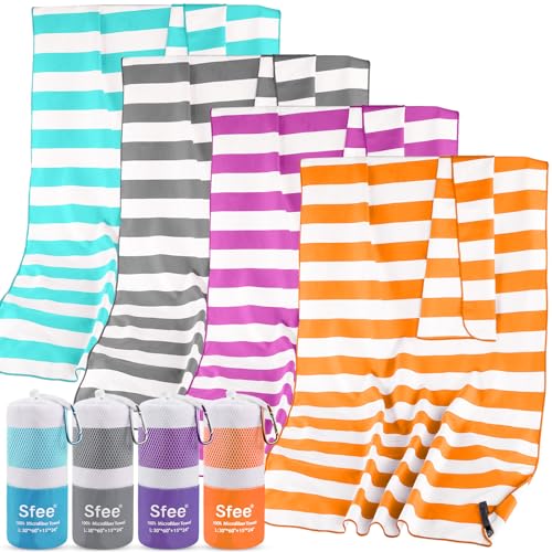 2 in 1 Microfiber Oversized Beach Towel (2 Count)
