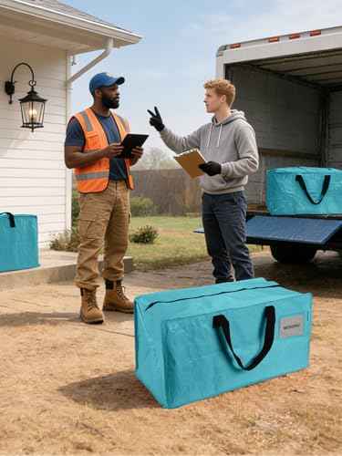 1 Pack Extra Large Moving Bags with Backpack Straps & Handles