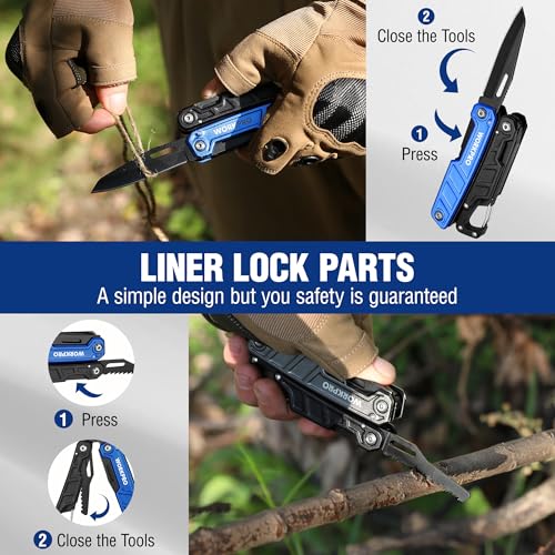 Multitool 11 in 1 Camping Tools with Pocket Clip and Sheath