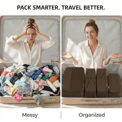 4 Piece Compression Packing Cubes for 3 (4 Count)