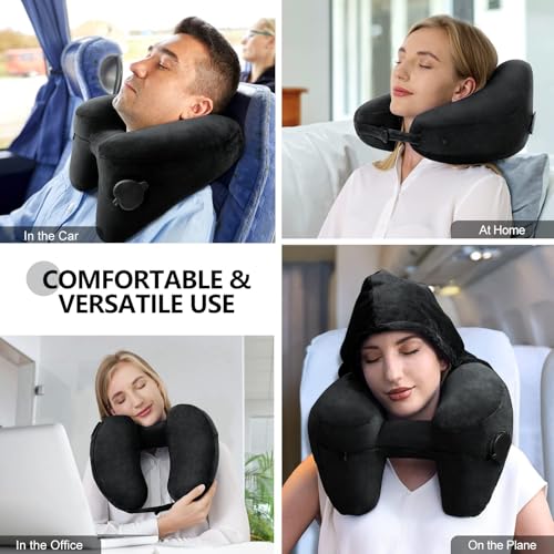 Travel Neck Pillow for Airplane Pillow Comfortably Supports Head