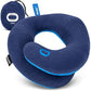 8-12 Y/O Kids Travel Pillow for Car & Airplane, Soft Kids Neck Pillow for Traveling in Car Seat, Provides Double Support for Toddlers Head & Chin in Road Trips, Washable, Medium Size, Navy