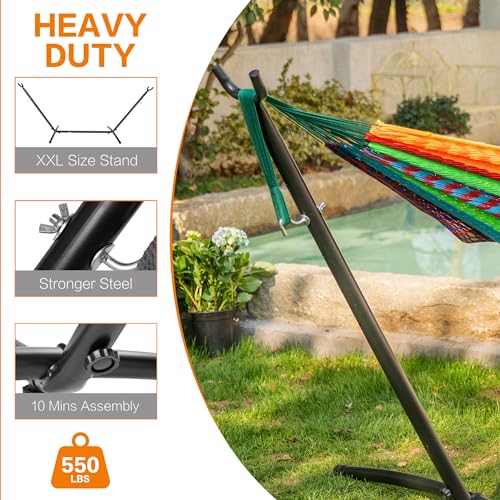 Double Hammock with Stand for Outside