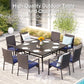 Wicker Patio Dining Chairs Set of 6 with Removable Cushions (6 Count)