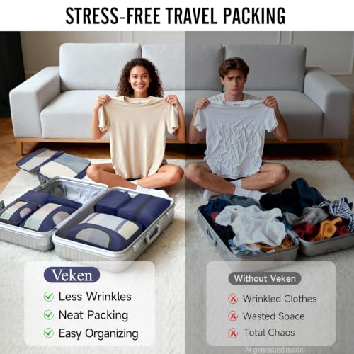 10 Set Packing Cubes for Travel Essentials (99 Count)