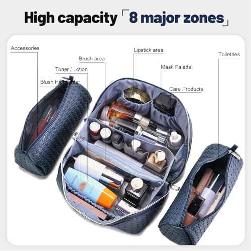 Travel Makeup Bag Cosmetic Bags for Women (3 Count)