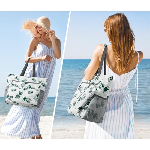 Beach Bag Waterproof Sandproof Large Capacity Foldable for Women