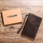 Polare Leather Passport Holder Travel Document Organizer Ticket Holder Case